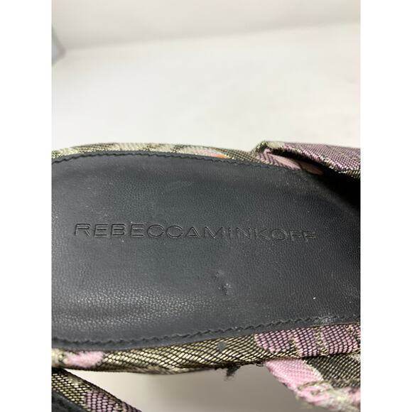 Rebecca Minkoff Jaden Floral Jacquard Platform Sandals Womens Sz 10 Purple Green - Picture 6 of 8